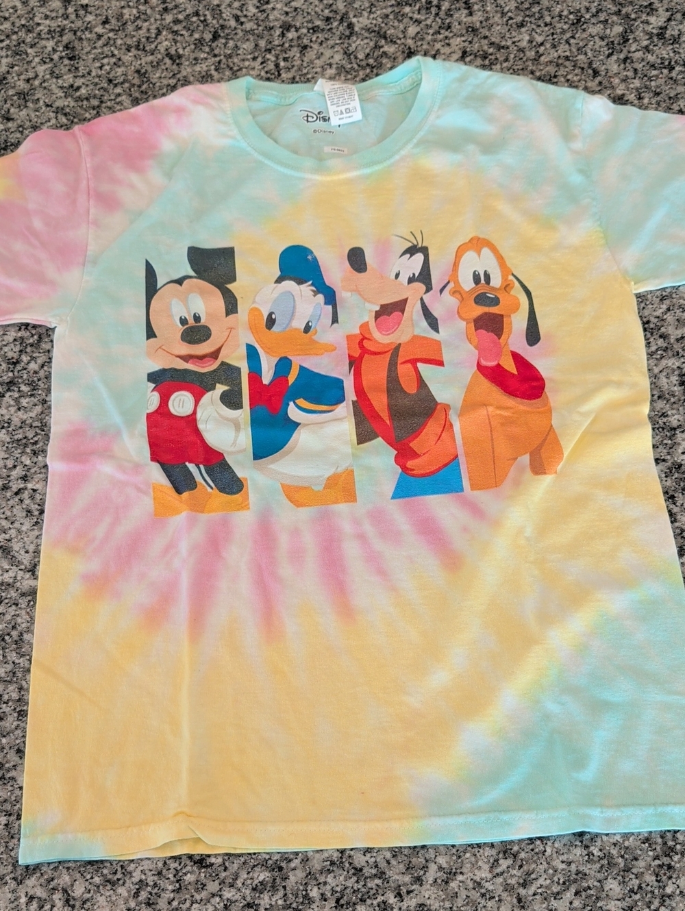 Disney Kids Tie-Dye Mickey & Friends Graphic Tee - Yellow/Blue/Pink